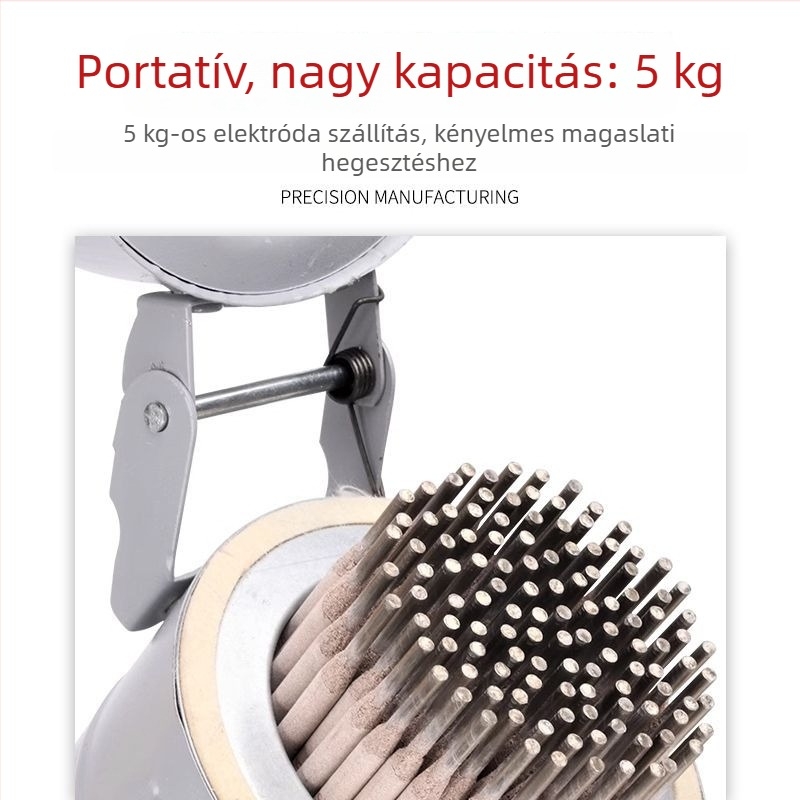Hordozható hegesztő elektróda szigetelő tartály, tápellátó kábel, függőleges és vízszintes használat, fűtés