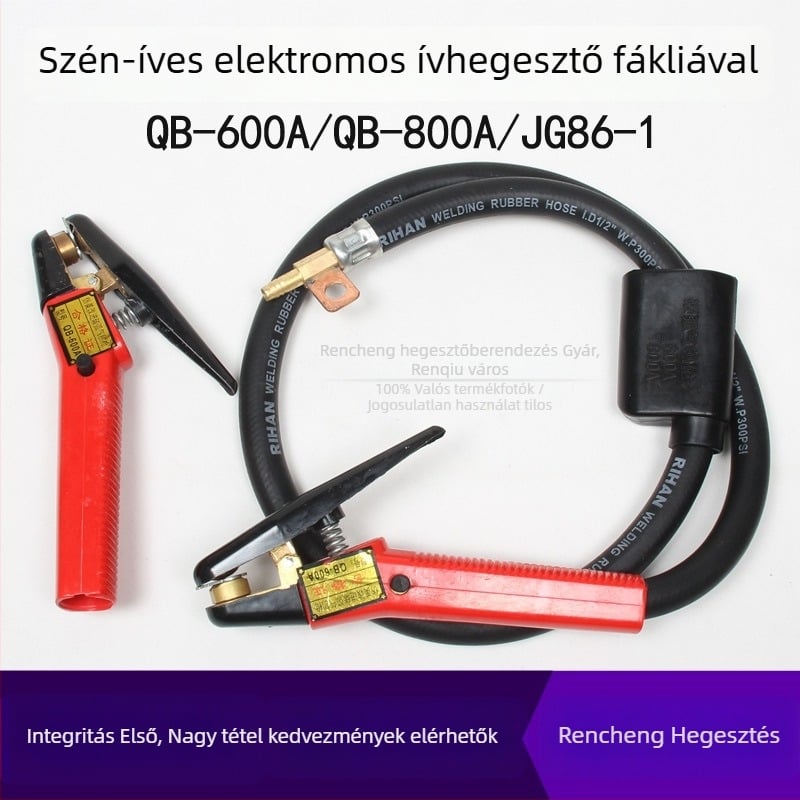 Hegesztő karbonszív ívű levegővel működő pisztolyfej, QB600A/QB800A/JG86-1, réz, 10 A