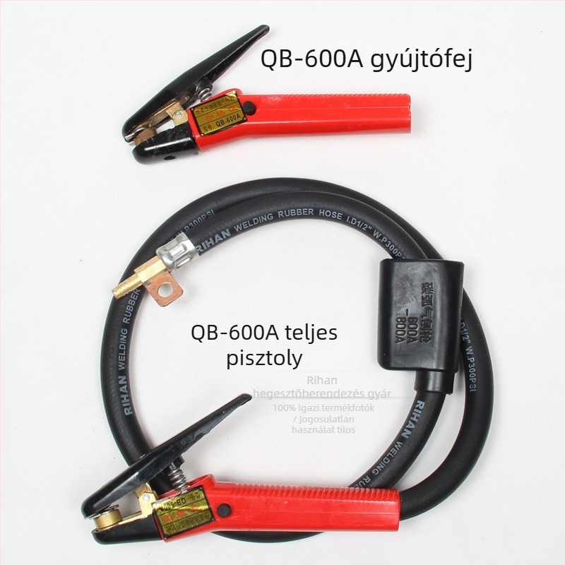 Hegesztő karbonszív ívű levegővel működő pisztolyfej, QB600A/QB800A/JG86-1, réz, 10 A