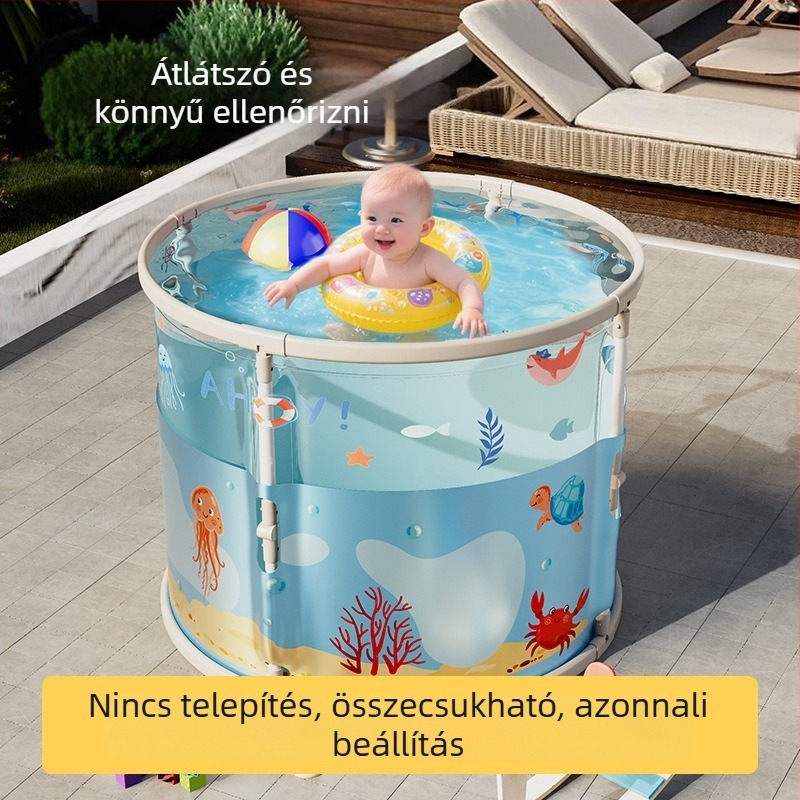 PVC babafürdető kád – fürdőhöz, összecsukható kialakítás, Yi ling márka