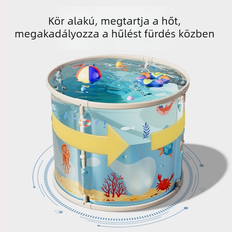PVC babafürdető kád – fürdőhöz, összecsukható kialakítás, Yi ling márka