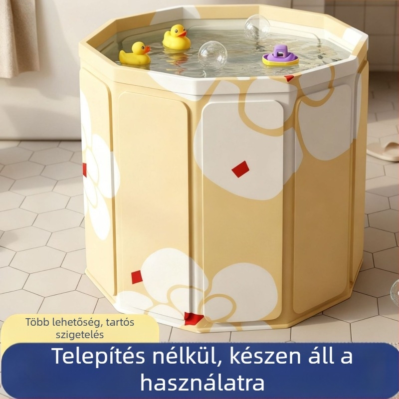Összecsukható fürdőkanna felnőttek és gyermekek számára, teljes testű fürdés, PVC