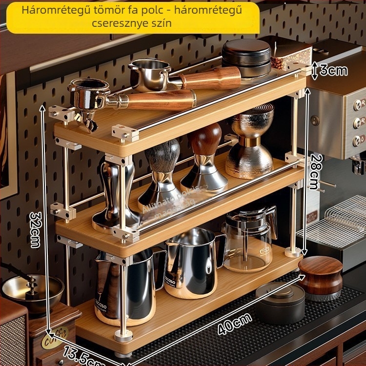 Csészetartó és pohártartó – fém, többfunkciós, klasszikus stílus, modell JA102, Wangu márka