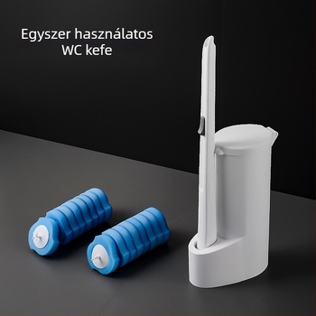 Egyszer használható WC-kefe cserélhető fejjel, műanyagból, dobozos csomagolás, 550 g