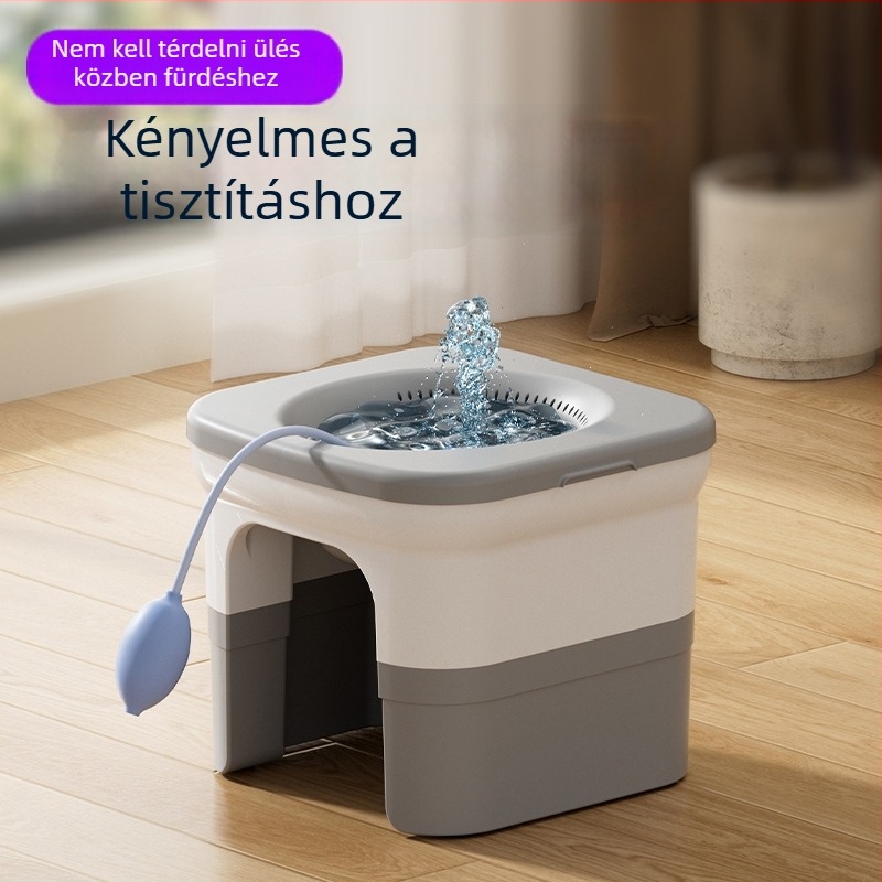 Hemorroidokhoz ülőfürdő felnőtteknek, műanyagból, kiemelt dizájn, fürdőzéshez, Meng Beibei márka
