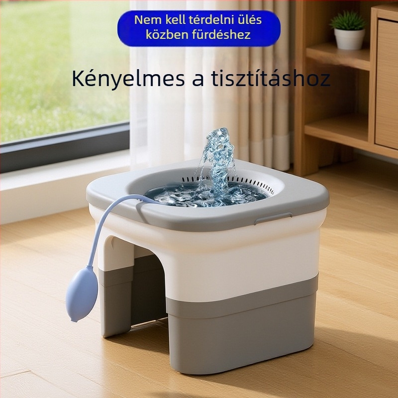 Hemorroidokhoz ülőfürdő felnőtteknek, műanyagból, kiemelt dizájn, fürdőzéshez, Meng Beibei márka