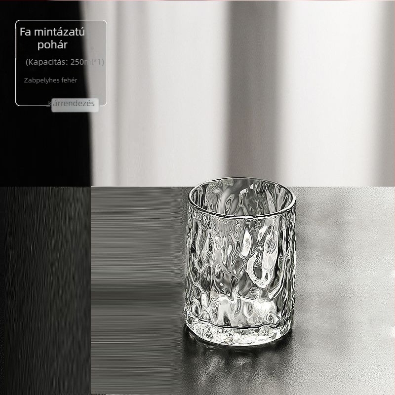 Hőálló üvegből készült italtartó pohárkészlet (modern minimalist stílus, szívószállal, hengeres forma, gleccser mintázat)