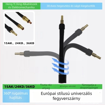 CO2 hegesztőpisztoly Hengshengtai, kettős hajlékony fej, modell MB15AK24KD36KD, magáncímke elérhető