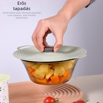 Élelmiszer-minőségű szilikon fedő edényekhez és tálakhoz, zárófedél, szagtalanító, hőálló, mikróhőálló, fröccsenés elleni védelem