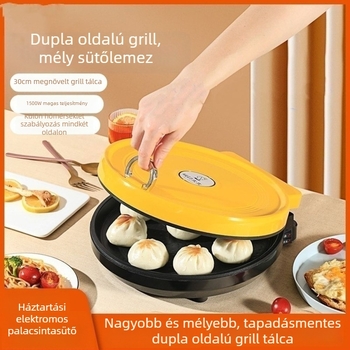 Elektromos palacsinta sütő egyoldali fűtéssel, 1200–1500 W, gombos vezérléssel
