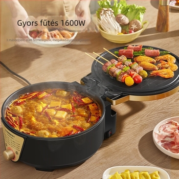Dupla fűtéses elektromos palacsinta grill, BC167X modell, 1600W, 3C tanúsítvány 2024180712060165
