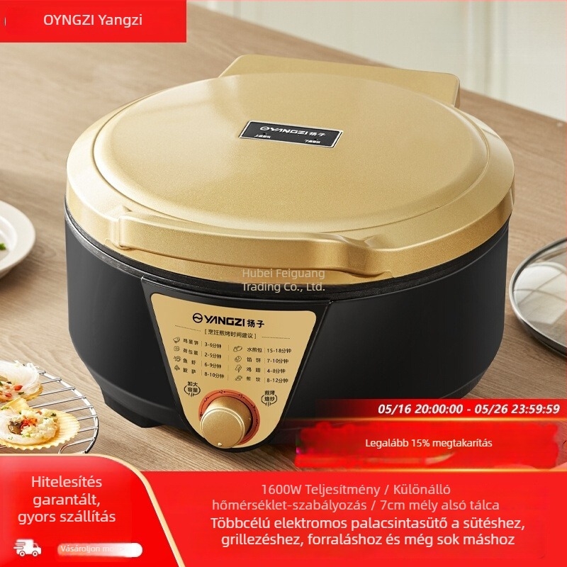 Dupla fűtéses elektromos palacsinta grill, BC167X modell, 1600W, 3C tanúsítvány 2024180712060165