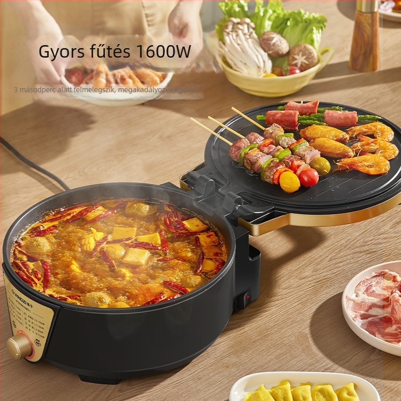 Dupla fűtéses elektromos palacsinta grill, BC167X modell, 1600W, 3C tanúsítvány 2024180712060165