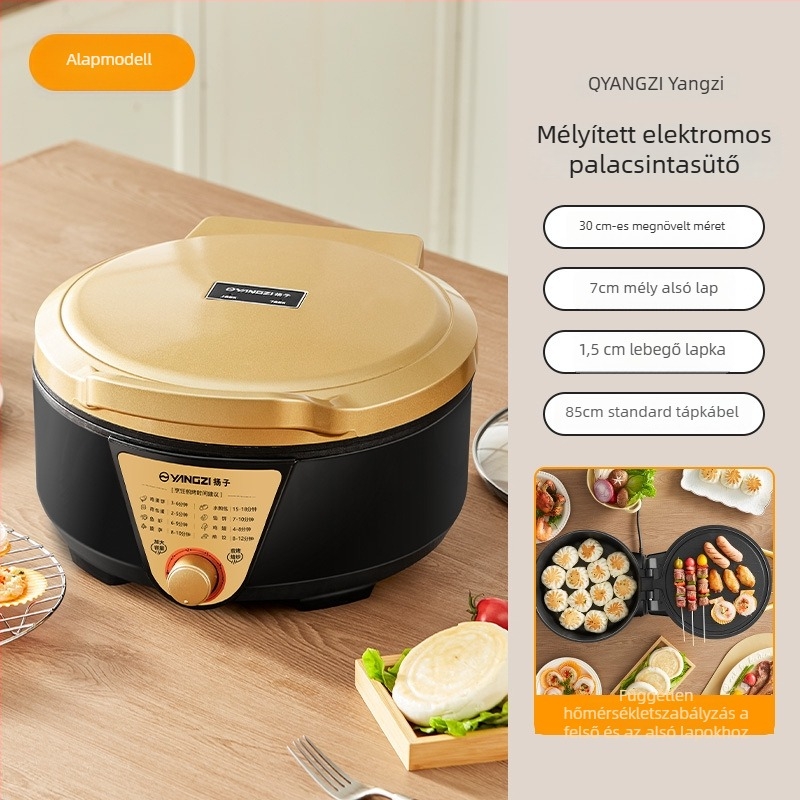 Dupla fűtéses elektromos palacsinta grill, BC167X modell, 1600W, 3C tanúsítvány 2024180712060165