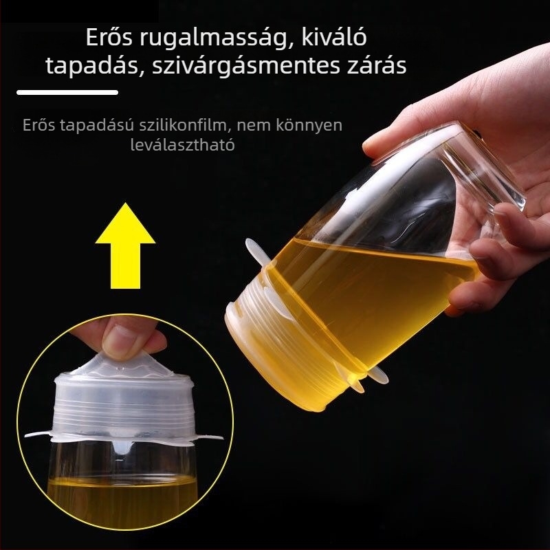 Élelmiszer-minőségű szilikon fedők, 6 darabos készlet, kör alakú tálfedők, hűtő- és mikrosütőben használható, légmentesen záró
