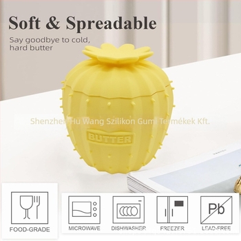 Szilikon vajtartó fedővel – asztali vajtál, kreatív kaktusz dizájn, egyedi logóval, bevezetés 2024.10