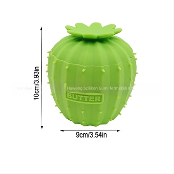 Szilikon vajtartó fedővel – asztali vajtál, kreatív kaktusz dizájn, egyedi logóval, bevezetés 2024.10