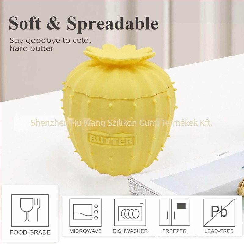 Szilikon vajtartó fedővel – asztali vajtál, kreatív kaktusz dizájn, egyedi logóval, bevezetés 2024.10