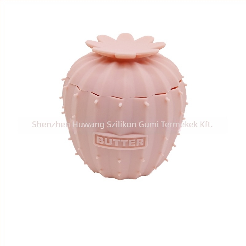 Szilikon vajtartó fedővel – asztali vajtál, kreatív kaktusz dizájn, egyedi logóval, bevezetés 2024.10