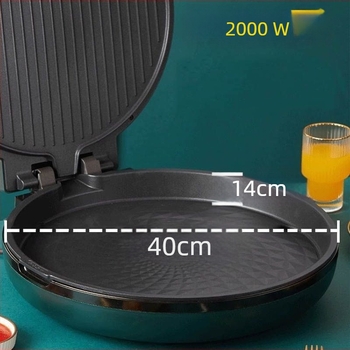 Elektromos palacsinta serpenyő, egyoldali fűtés, gombos vezérlés, 1500 W+, időzítővel