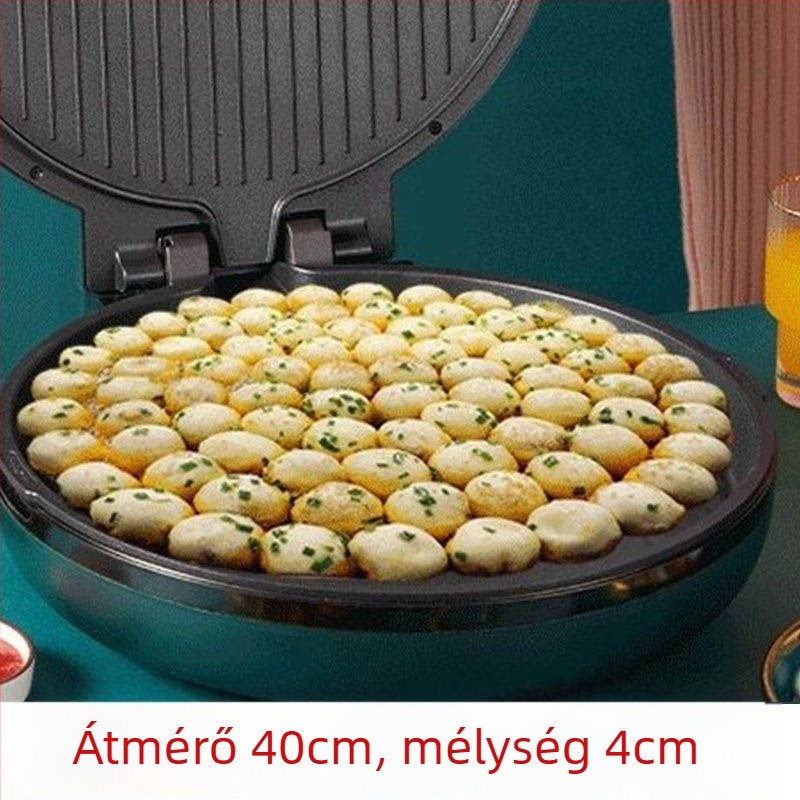 Elektromos palacsinta serpenyő, egyoldali fűtés, gombos vezérlés, 1500 W+, időzítővel
