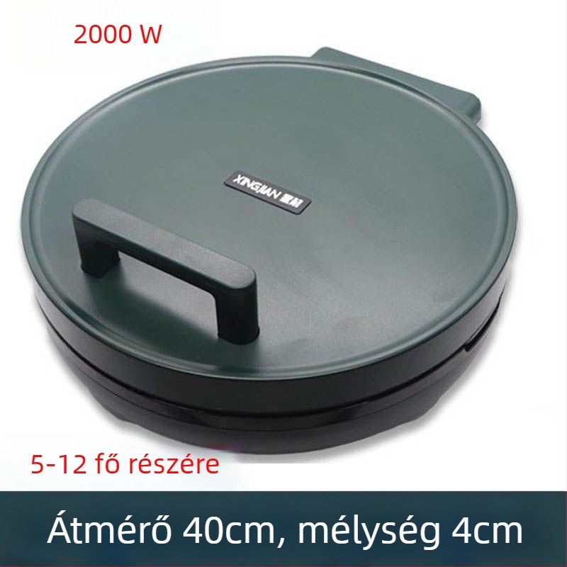 Elektromos palacsinta serpenyő, egyoldali fűtés, gombos vezérlés, 1500 W+, időzítővel
