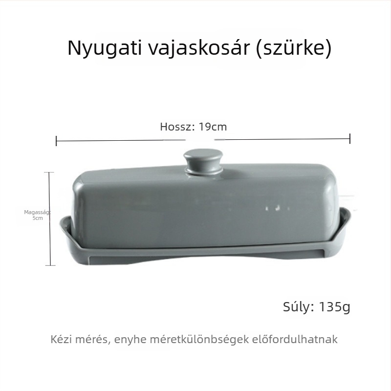 Vaj tároló doboz, PP műanyag, négyzetes, ≤300 ml, mikrohullámú sütőben használható, frissességet megőrzi