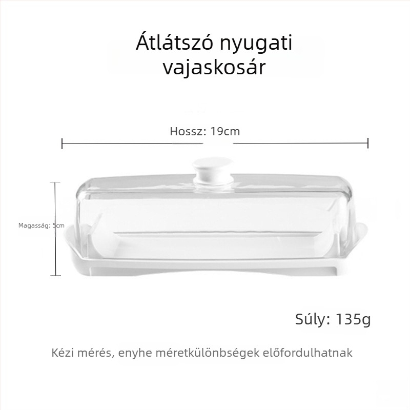 Vaj tároló doboz, PP műanyag, négyzetes, ≤300 ml, mikrohullámú sütőben használható, frissességet megőrzi