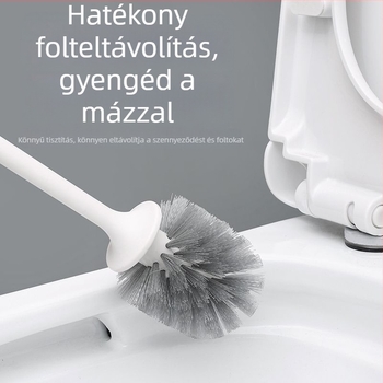 Soaring WC-kefe készlet talppal, műanyagból, 226 g, 1 db, háztartási és szállodai használatra, tisztítás holt szögek nélkül