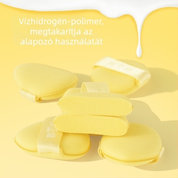 Mini ujjbegy-korrektorpúder – hidrofíliás poliuretán, száraz/nedves puff, 6 db