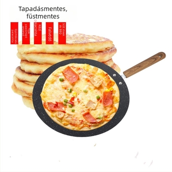 Tapadásmentes palacsintasütő gázsütőhöz, kovácsoltvasból, sík aljjal