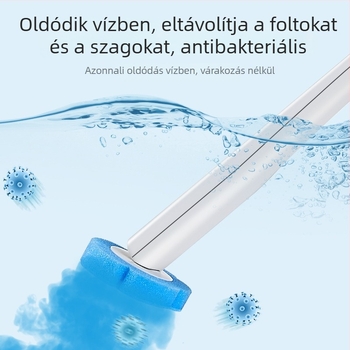 CCKO falra szerelhető egyszer használatos WC-kefe, cserélhető fejjel, műanyagból, modern minimál dizájn.