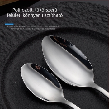 Kés-villa-kanál készlet 410-es rozsdamentes acélból, Star Diamond sorozat, tükörfényes felület, könnyű luxus retro stílus