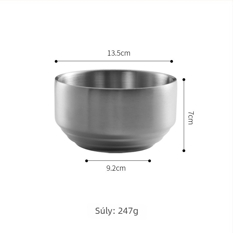 304 rozsdamentes acélból készült kétszintes rizstál fedővel, égési védelem és hőszigetelés, modern minimalist dizájn