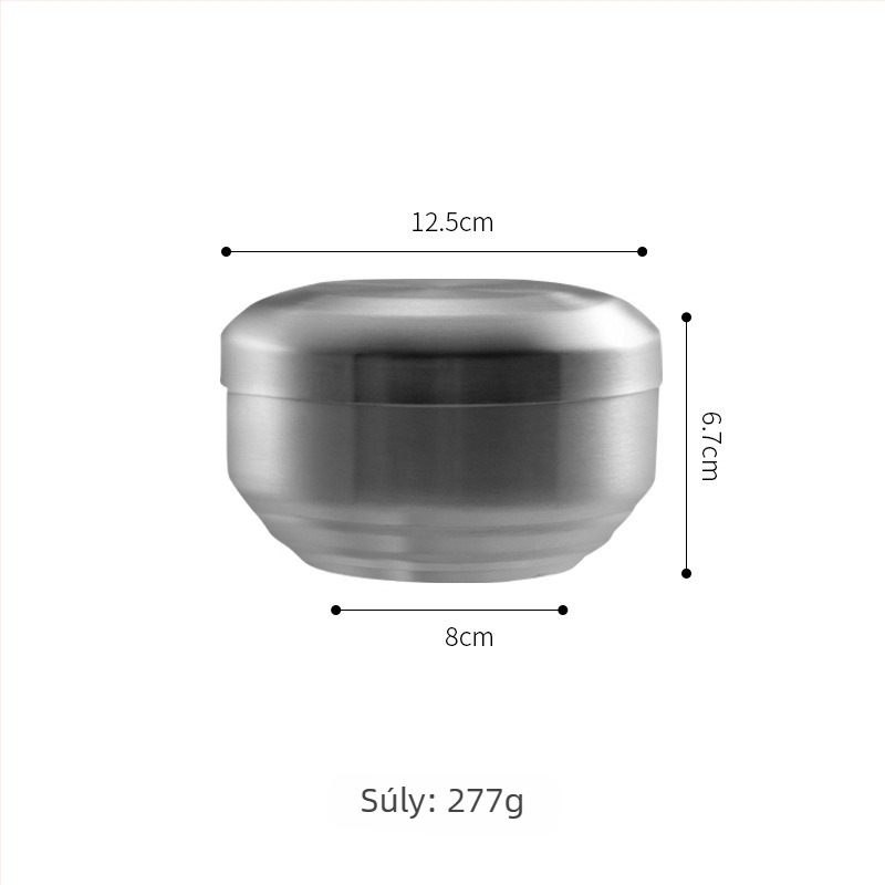 304 rozsdamentes acélból készült kétszintes rizstál fedővel, égési védelem és hőszigetelés, modern minimalist dizájn