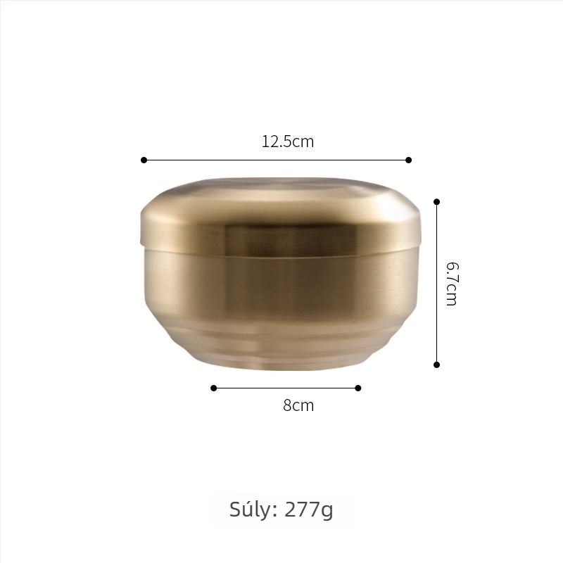 304 rozsdamentes acélból készült kétszintes rizstál fedővel, égési védelem és hőszigetelés, modern minimalist dizájn