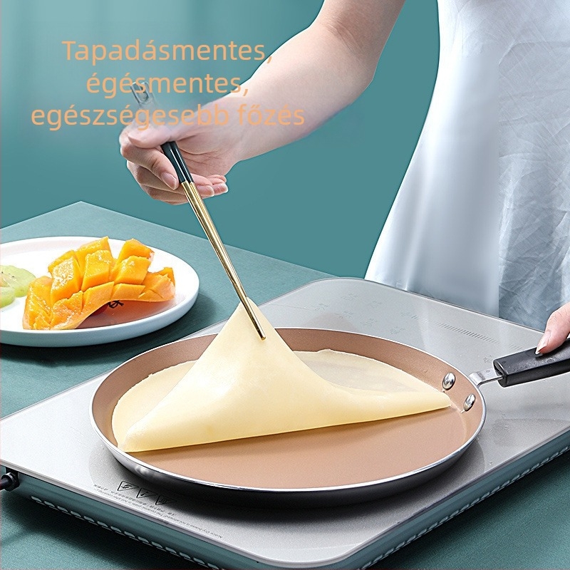 Tapadásmentes serpenyő palacsintákhoz és tojásokhoz, 304 rozsdamentes acélból, indukciós főzőfelülethez