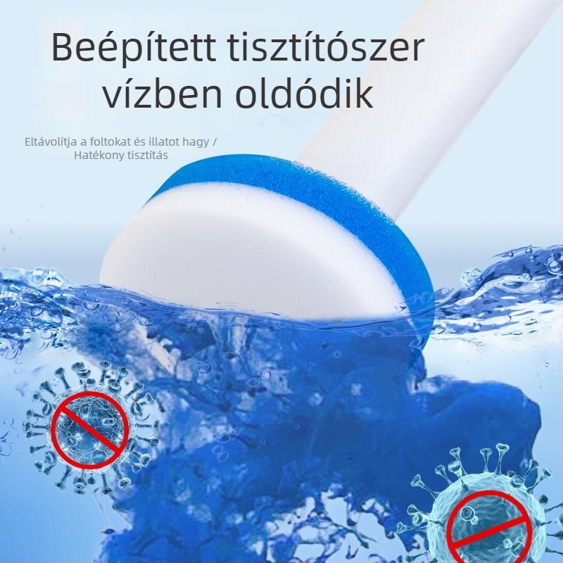 WC-kefe falra szerelve, cserélhető fejű, anyag: szivacs, modern minimalista stílus, testreszabás elérhető