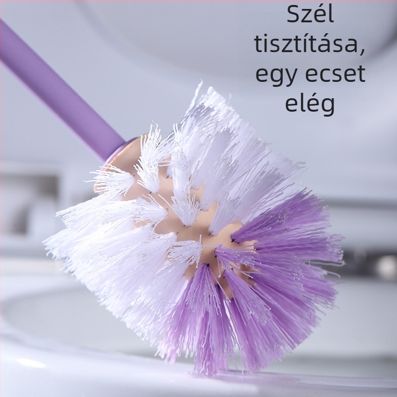 WC-kefe hosszú műanyag nyéllel, fej formái: kerek, gömb és négyzet alakú; súly 0,2 kg; anyag: műanyag