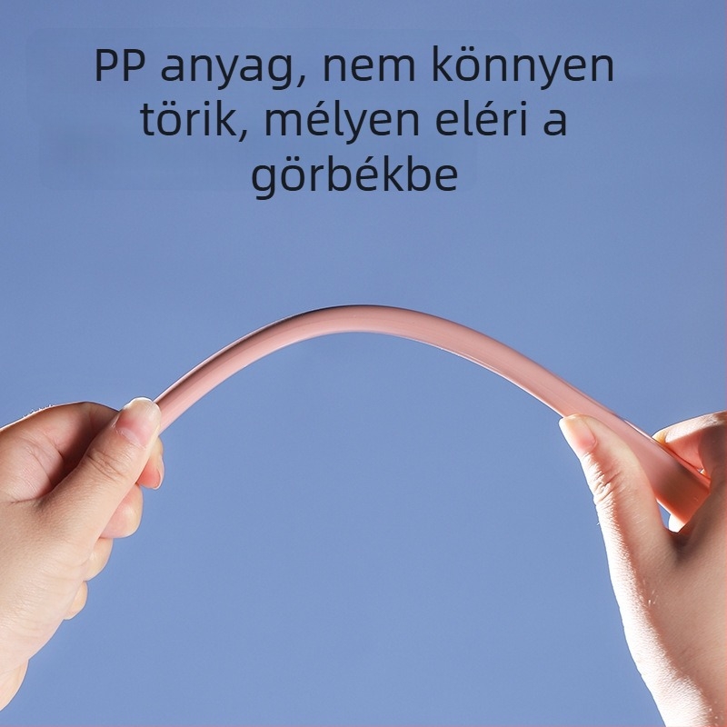 WC-kefe hosszú műanyag nyéllel, fej formái: kerek, gömb és négyzet alakú; súly 0,2 kg; anyag: műanyag