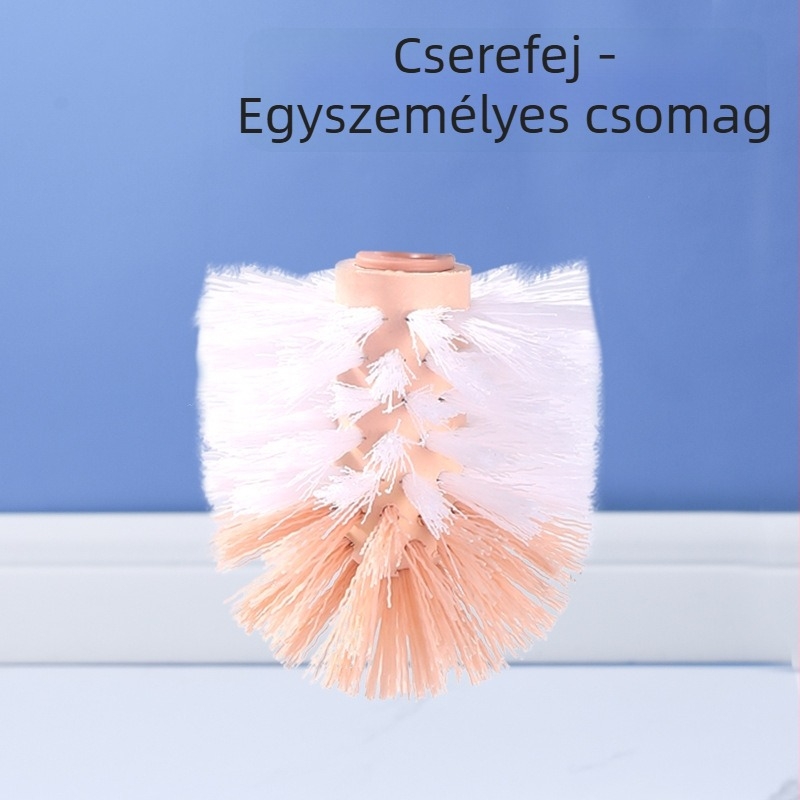 WC-kefe hosszú műanyag nyéllel, fej formái: kerek, gömb és négyzet alakú; súly 0,2 kg; anyag: műanyag