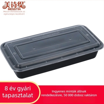 2000/2800/3600/4000 téglalap alakú ebédes doboz grillezett halhoz és nyársakhoz – egyszer használatos, mikrohullámú sütőben használható