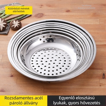 Rozsdamentes acélból készített gőzölő tálca, kör alakú lemez, egyszínű dizájn, modern stílus, Shunhe