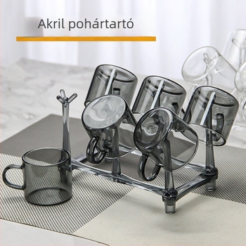Akril pohártartó – modern minimalista dizájn, egyszerű stílus, pohárpolc