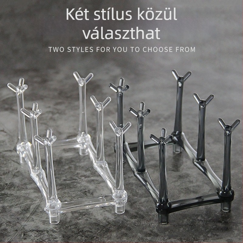 Akril pohártartó – modern minimalista dizájn, egyszerű stílus, pohárpolc