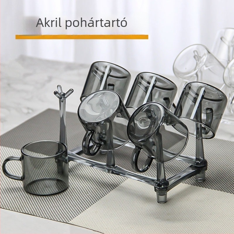 Akril pohártartó – modern minimalista dizájn, egyszerű stílus, pohárpolc