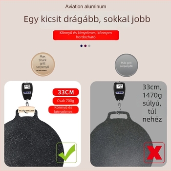 Ováli grill-serpenyő kültéri használatra, Maifan kő stílusú, indukciós főzőfelület, koreai stílusú grill steakhez és nyársakhoz
