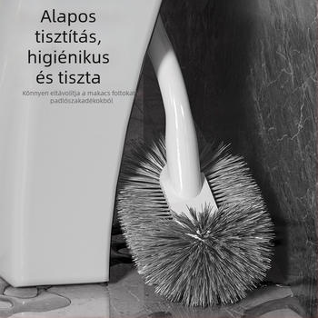 WC-kefe talppal, hosszított, falra szerelhető, műanyag, holttér nélküli dizájn