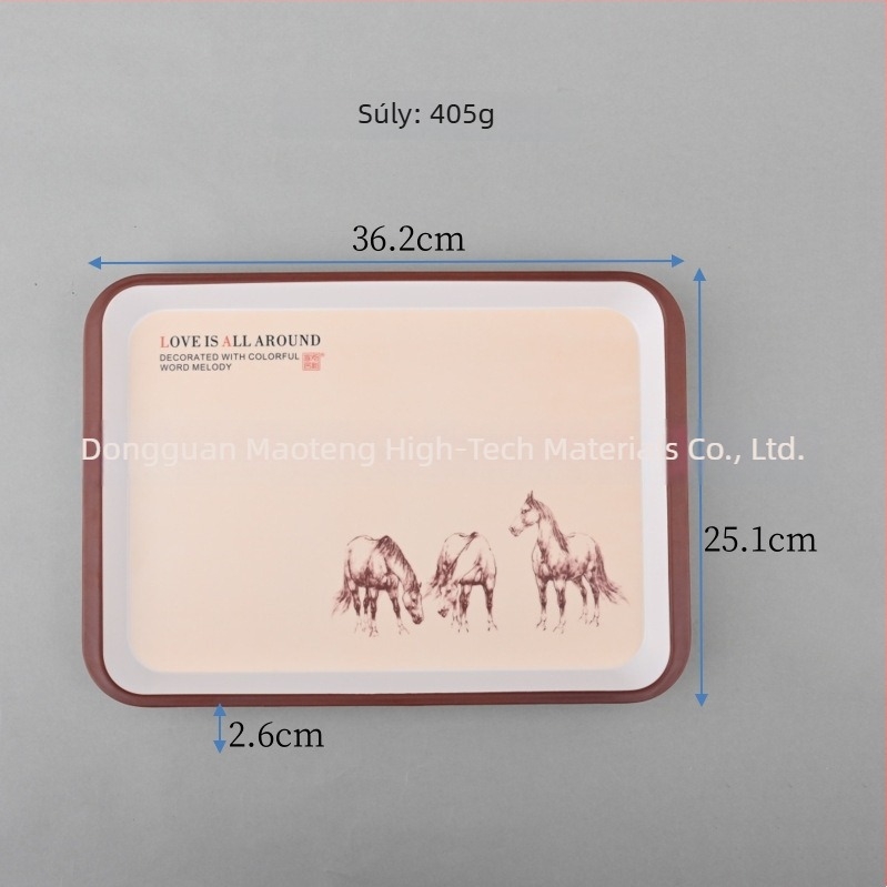 Pallet sorozatú téglalap alakú tál, melamin alapú porcelán-imitáció, testreszabás elérhető, logónyomtatás lehetséges, ajándékhoz megfelelő