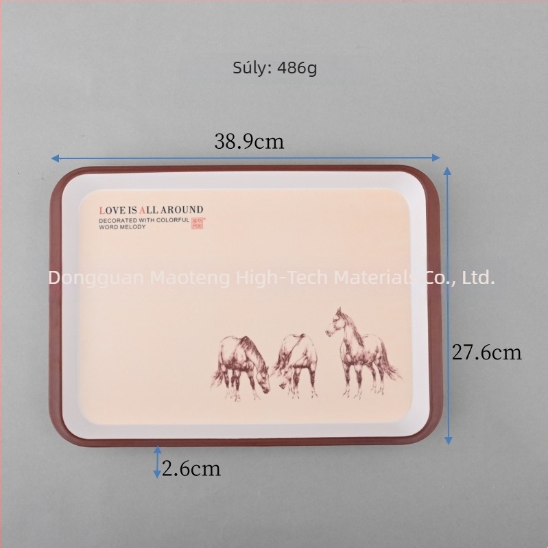 Pallet sorozatú téglalap alakú tál, melamin alapú porcelán-imitáció, testreszabás elérhető, logónyomtatás lehetséges, ajándékhoz megfelelő